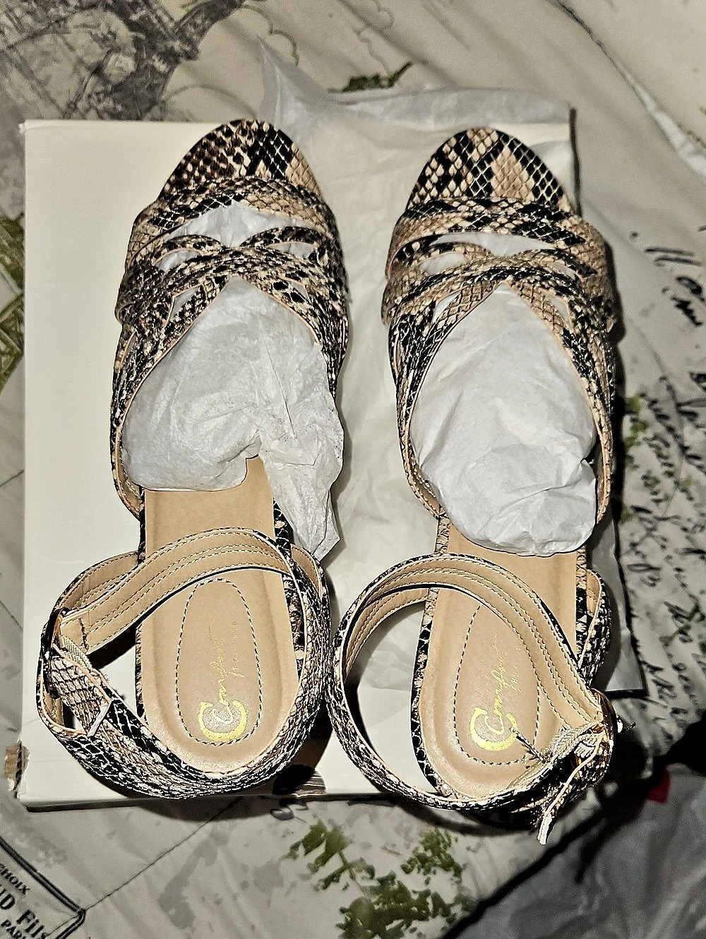 Cato Animal Print Wedge Sandals